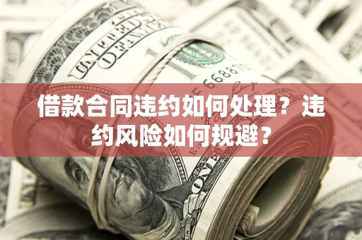 济南借款合同违约如何处理？违约风险如何规避？